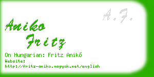aniko fritz business card